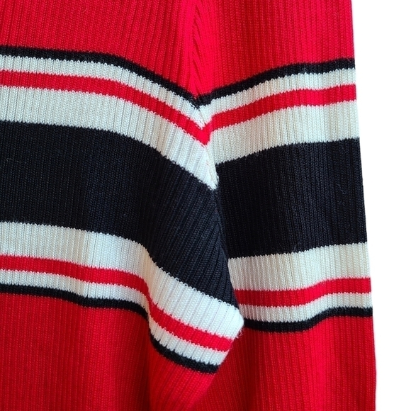 Fitted Rib Knit Mock Neck 1/4 Zip Dress - Picture 5 of 11